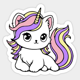 Unicorn Kitty Cat Sticker